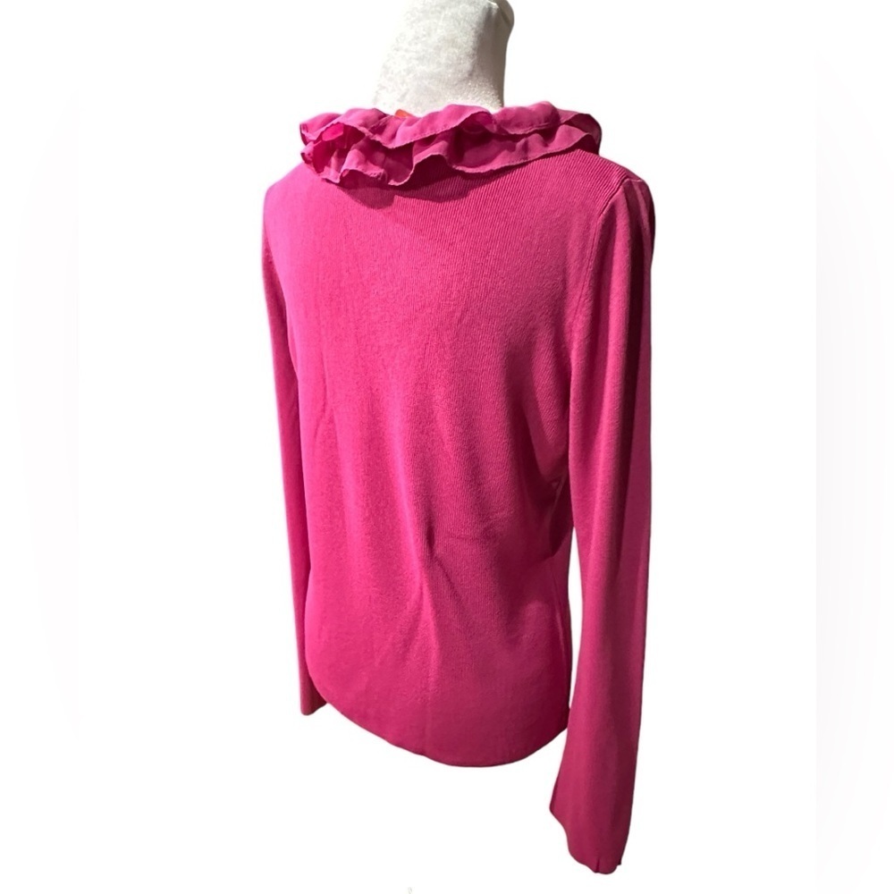 Oscar de la Renta ruffle tops size L - Picture 6 of 10